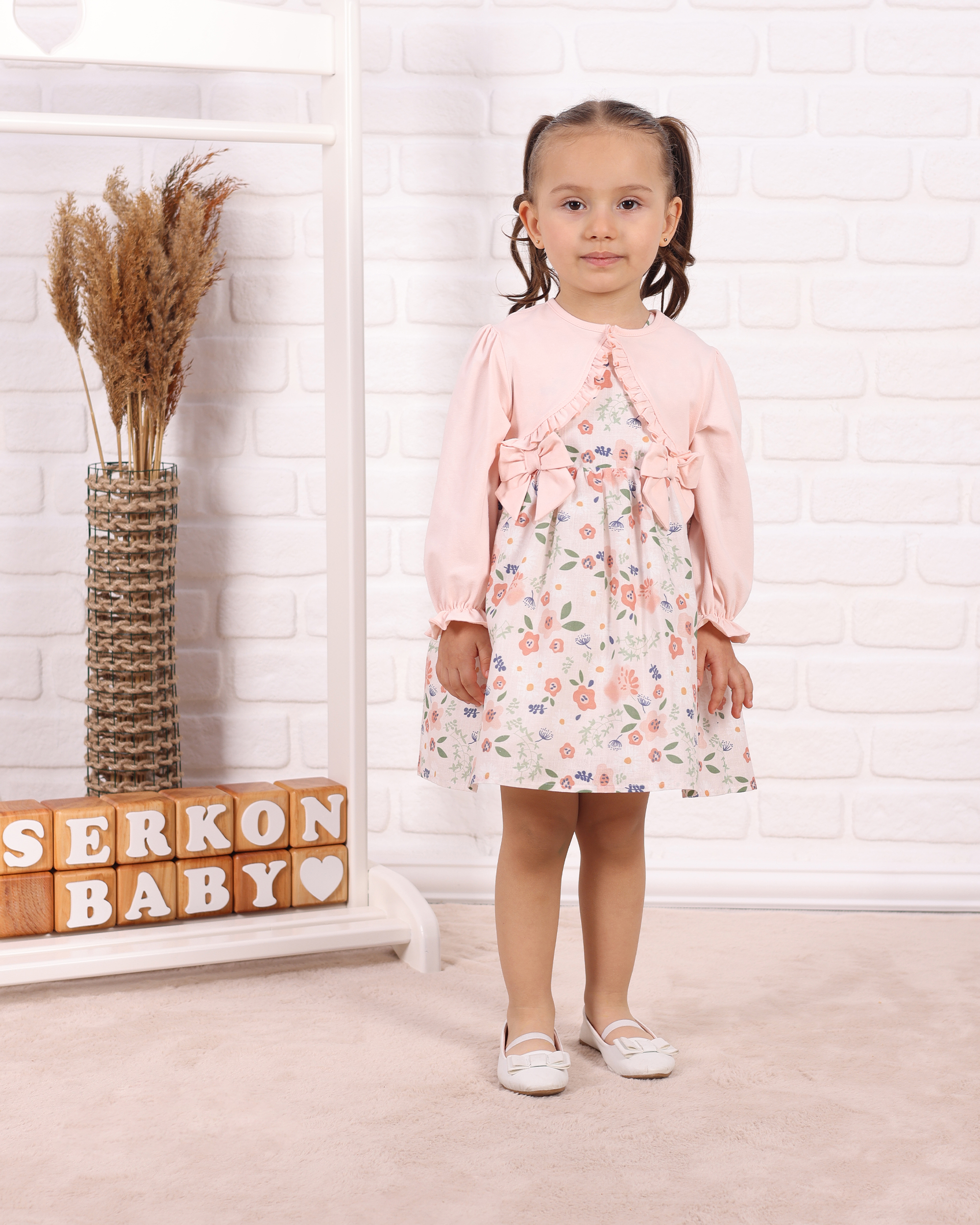 BOLERO DİJİTAL ELBİSE - Pudra